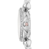 Buy Shop Emporio Armani Classic Gianni T Bar Crystals Pink Dial Silver Steel Strap Watch For Women - AR1781 USA Online