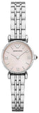 Buy Shop Emporio Armani Classic Gianni T Bar Crystals Pink Dial Silver Steel Strap Watch For Women - AR1781 USA Online