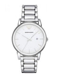 Buy Shop Emporio Armani Classic Luigi Quartz Silver Dial Silver Steel Strap Watch For Men - AR1854 USA Online