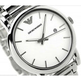 Buy Shop Emporio Armani Classic Luigi Quartz Silver Dial Silver Steel Strap Watch For Men - AR1854 USA Online