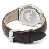 Buy Shop Emporio Armani Classic Quartz Beige Dial Brown Leather Strap Watch For Men - AR0646 USA Online