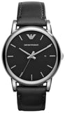 Buy Shop Emporio Armani Classic Quartz Black Dial Black Leather Strap Watch For Men - AR1692 USA Online