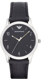 Buy Shop Emporio Armani Classic Quartz Black Dial Black Leather Strap Watch For Men - AR1865 USA Online