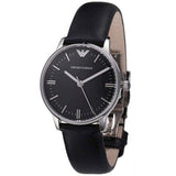 Buy Shop Emporio Armani Classic Quartz Black Dial Black Leather Strap Watch For Women - AR1600 USA Online