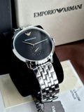 Buy Shop Emporio Armani Classic Quartz Black Dial Silver Steel Strap Watch For Men - AR11161 USA Online