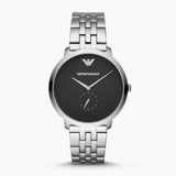 Buy Shop Emporio Armani Classic Quartz Black Dial Silver Steel Strap Watch For Men - AR11161 USA Online