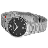 Buy Shop Emporio Armani Classic Quartz Black Dial Silver Steel Strap Watch For Women - AR2441 USA Online