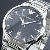 Buy Shop Emporio Armani Classic Quartz Black Dial Silver Steel Strap Watch For Women - AR2441 USA Online