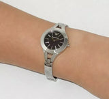 Buy Shop Emporio Armani Classic Quartz Black Dial Silver Steel Strap Watch For Women - AR7328 USA Online
