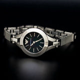 Buy Shop Emporio Armani Classic Quartz Black Dial Silver Steel Strap Watch For Women - AR7328 USA Online