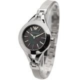 Buy Shop Emporio Armani Classic Quartz Black Dial Silver Steel Strap Watch For Women - AR7328 USA Online