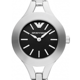 Buy Shop Emporio Armani Classic Quartz Black Dial Silver Steel Strap Watch For Women - AR7328 USA Online