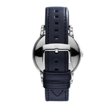 Buy Shop Emporio Armani Classic Quartz Blue Dial Black Leather Strap Watch For Men - AR1731 USA Online