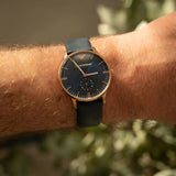 Buy Shop Emporio Armani Classic Quartz Blue Dial Blue Leather Strap Watch For Men - AR2071 USA Online