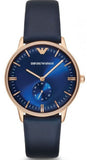 Buy Shop Emporio Armani Classic Quartz Blue Dial Blue Leather Strap Watch For Men - AR2071 USA Online