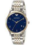 Buy Shop Emporio Armani Classic Quartz Blue Dial Two Tone Steel Strap Watch For Men - AR1868 USA Online