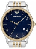 Buy Shop Emporio Armani Classic Quartz Blue Dial Two Tone Steel Strap Watch For Men - AR1868 USA Online