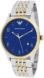 Buy Shop Emporio Armani Classic Quartz Blue Dial Two Tone Steel Strap Watch For Men - AR1868 USA Online