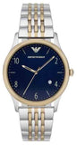 Buy Shop Emporio Armani Classic Quartz Blue Dial Two Tone Steel Strap Watch For Men - AR1868 USA Online