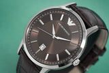 Buy Shop Emporio Armani Classic Quartz Brown Dial Brown Leather Strap Watch For Men - AR1729 USA Online