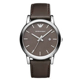 Buy Shop Emporio Armani Classic Quartz Brown Dial Brown Leather Strap Watch For Men - AR1729 USA Online