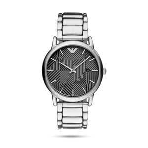 Buy Shop Emporio Armani Classic Quartz Grey Dial Silver Steel Strap Watch For Men - AR11134 USA Online