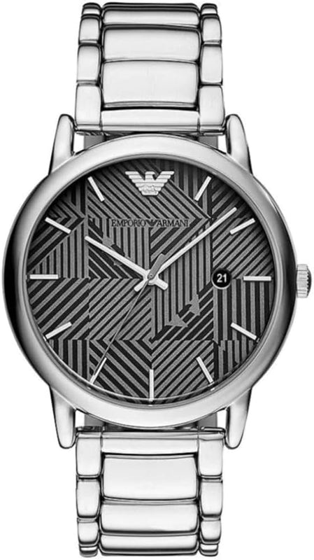 Buy Shop Emporio Armani Classic Quartz Grey Dial Silver Steel Strap Watch For Men - AR11134 USA Online