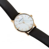 Buy Shop Emporio Armani Classic Quartz Mother of Pearl Dial Brown Leather Strap Watch For Women - AR1601 USA Online