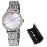 Buy Shop Emporio Armani Interchangeable Analog Mother of Pearl Dial Silver Steel Strap Watch For Women - AR80020 USA Online