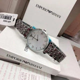 Buy Shop Emporio Armani Classic Quartz Mother of Pearl Dial Silver Steel Strap Watch For Women - AR1602 USA Online