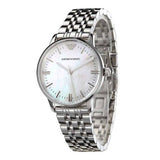 Buy Shop Emporio Armani Classic Quartz Mother of Pearl Dial Silver Steel Strap Watch For Women - AR1602 USA Online