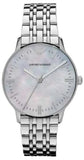 Buy Shop Emporio Armani Classic Quartz Mother of Pearl Dial Silver Steel Strap Watch For Women - AR1602 USA Online