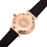 Buy Shop Emporio Armani Classic Quartz Pink Dial Brown Leather Strap Watch For Women - AR1911 USA Online