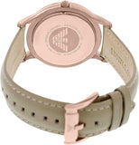 Buy Shop Emporio Armani Classic Quartz Silver Dial Beige Leather Strap Watch For Men - AR2464 USA Online