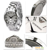 Buy Shop Emporio Armani Classic Quartz Silver Dial Silver Steel Strap Watch For Men - AR0647 USA Online