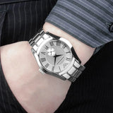 Buy Shop Emporio Armani Classic Quartz Silver Dial Silver Steel Strap Watch For Men - AR0647 USA Online