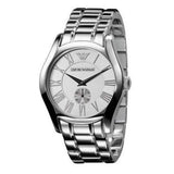 Buy Shop Emporio Armani Classic Quartz Silver Dial Silver Steel Strap Watch For Men - AR0647 USA Online