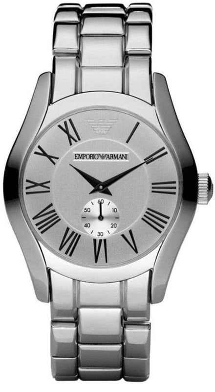 Buy Shop Emporio Armani Classic Quartz Silver Dial Silver Steel Strap Watch For Men - AR0647 USA Online
