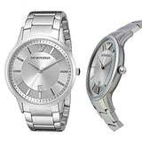 Buy Shop Emporio Armani Classic Quartz Silver Dial Silver Steel Strap Watch For Men - AR2478 USA Online