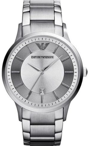 Buy Shop Emporio Armani Classic Quartz Silver Dial Silver Steel Strap Watch For Men - AR2478 USA Online