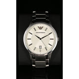 Buy Shop Emporio Armani Classic Quartz White Dial Silver Steel Strap Watch For Men - AR2430 USA Online