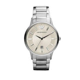 Buy Shop Emporio Armani Classic Quartz White Dial Silver Steel Strap Watch For Men - AR2430 USA Online