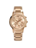 Buy Shop Emporio Armani Classic Rose Gold Chronograph Steel Strap Watch For Men - AR2452 USA Online