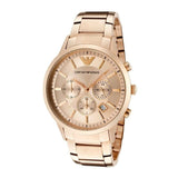 Buy Shop Emporio Armani Classic Rose Gold Chronograph Steel Strap Watch For Men - AR2452 USA Online