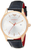 Buy Shop Emporio Armani Classic Silver Dial Blue Leather Strap Watch For Men - AR11131 USA Online