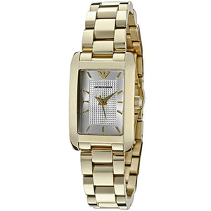 Buy Shop Emporio Armani Classic Silver Dial Gold Steel Strap Watch for Women - AR0360 USA Online