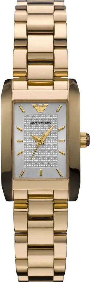 Buy Shop Emporio Armani Classic Silver Dial Gold Steel Strap Watch for Women - AR0360 USA Online