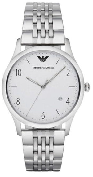 Buy Shop Emporio Armani Classic Silver Dial Silver Steel Strap Watch For Men - AR1867 USA Online