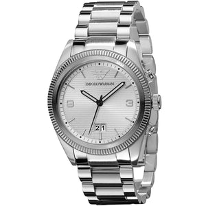 Buy Shop Emporio Armani Classic Silver Dial Silver Steel Strap Watch for Men - AR5894 USA Online