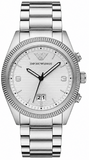 Buy Shop Emporio Armani Classic Silver Dial Silver Steel Strap Watch for Men - AR5894 USA Online